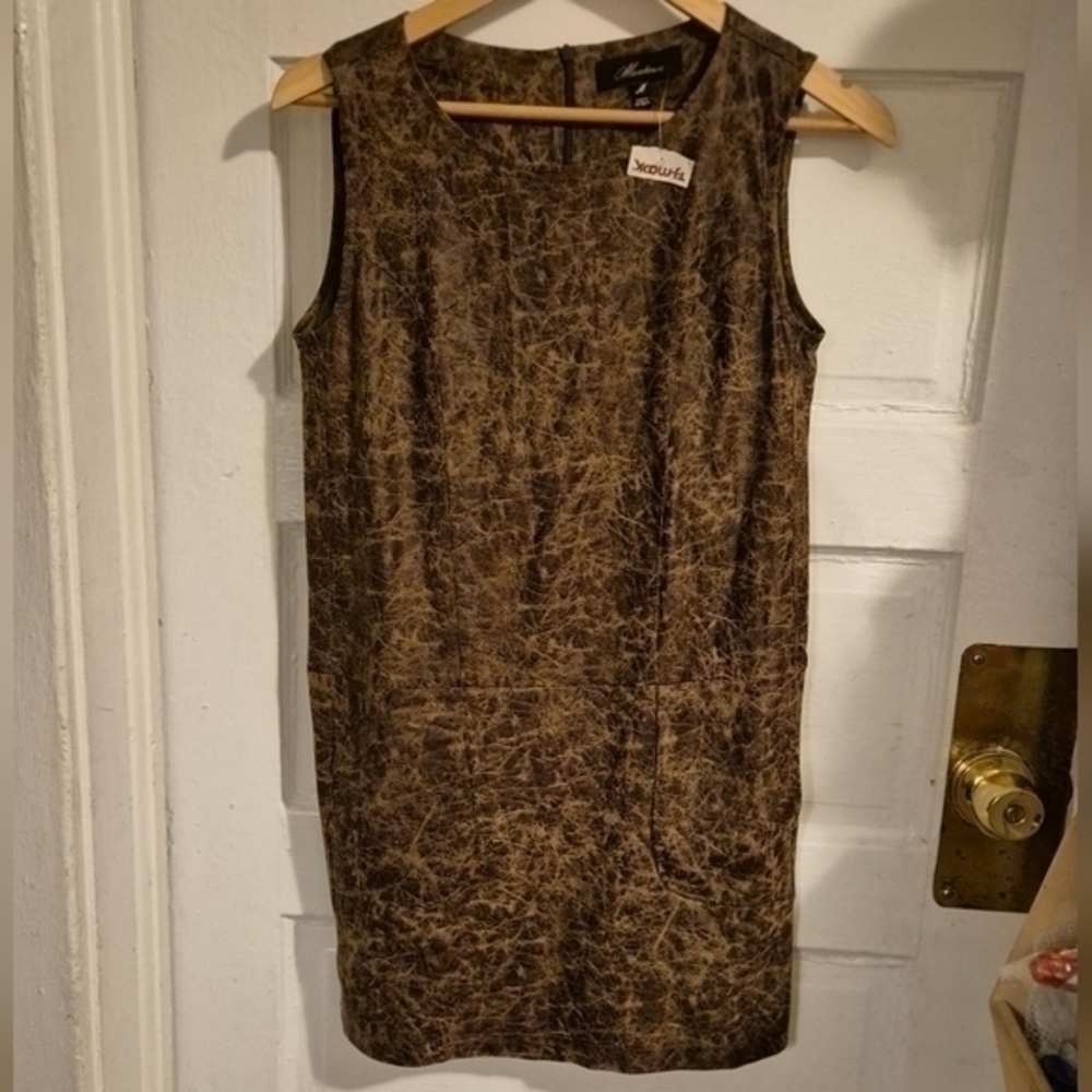 Monteau Brown Mini Sleeveless  Dress - M